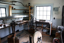 Recreation of a filing shop, located at the BC Forest Discovery Centre
